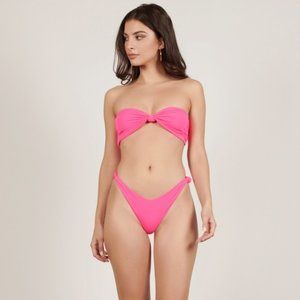 Strapless ring bandeau swimsuit bikini 2 piece